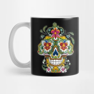 Celebrate Día de los Muertos with this colorful sugar skull art 9 Mug